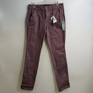 Level 99 Edward relaxed trim detail Straight leg pants 28 dark purple NWT Modal